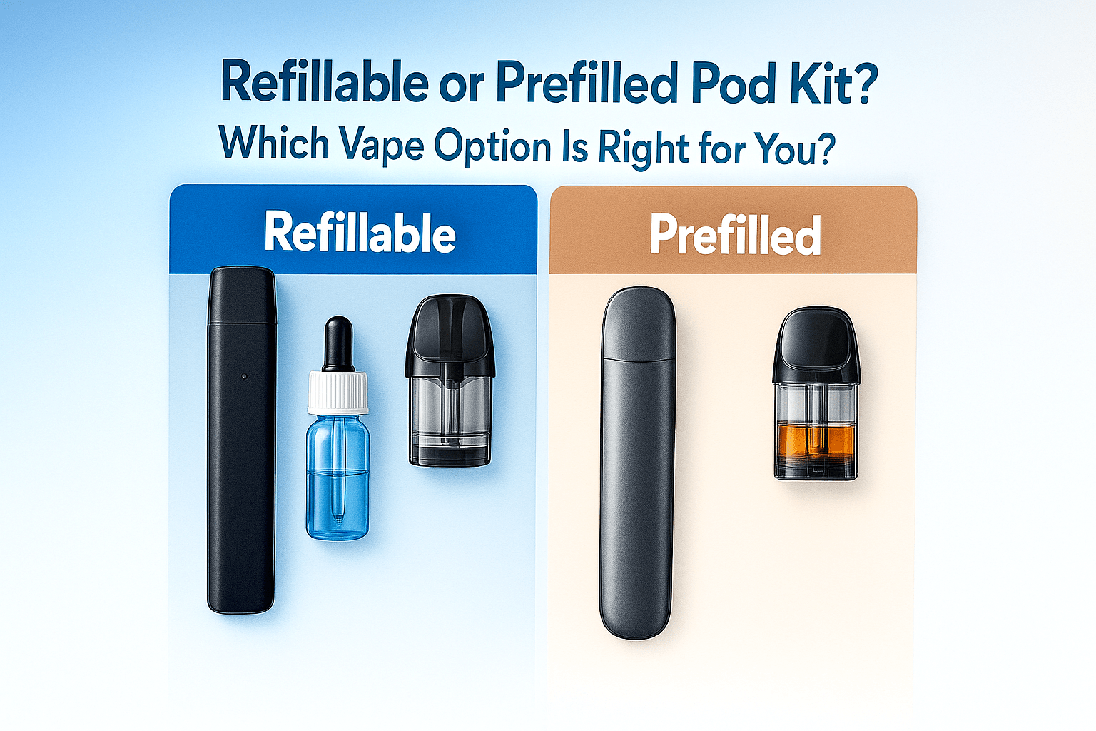 Refillable or Prefilled Pod Kit? Which Vape Option Is Right for You