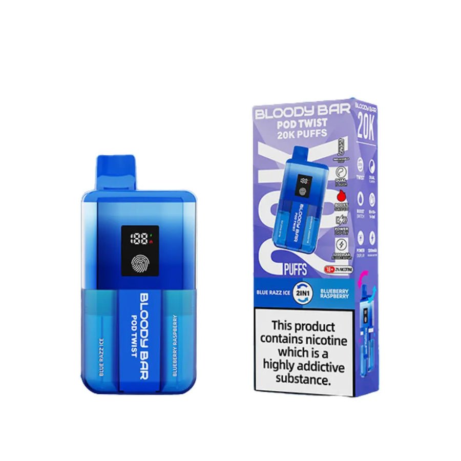 Bloody Bar Ultra Twist 20000 Prefilled Vape Box of 5 The Vape Giant Bloody Bar Ultra Twist 20000 Prefilled Vape Box of 5 The Vape Giant