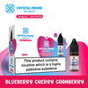 Crystal Prime 7000 Nic Salts 10ml E - liquids Blueberry Cherry Cranberry