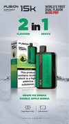 Fusion 15k Puffs 2 in 1 Dual Tank Disposable Vape Pod Kit - The Vape Giant