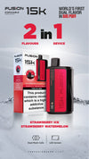 Fusion 15k Puffs 2 in 1 Dual Tank Disposable Vape Pod Kit - The Vape Giant