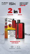 Fusion 15k Puffs 2 in 1 Dual Tank Disposable Vape Pod Kit - The Vape Giant