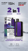 Fusion 15k Puffs 2 in 1 Dual Tank Disposable Vape Pod Kit - The Vape Giant