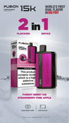 Fusion 15k Puffs 2 in 1 Dual Tank Disposable Vape Pod Kit - The Vape Giant