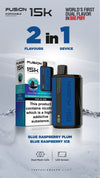 Fusion 15k Puffs 2 in 1 Dual Tank Disposable Vape Pod Kit - The Vape Giant