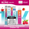 The Crystal Bling Max 10000 Prefilled Vape Kit Box of 5 Strawberry Raspberry Cherry Ice