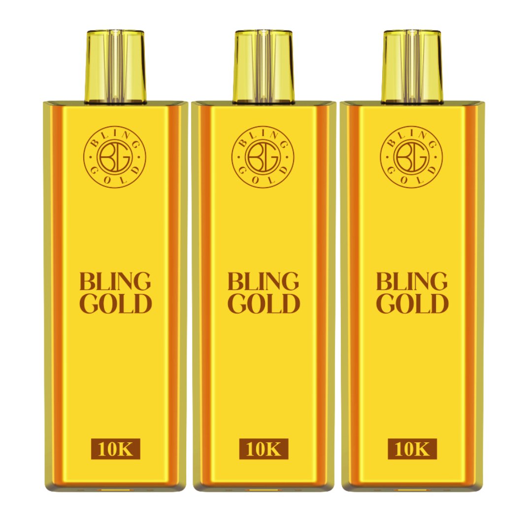 Bling Gold 10000 Disposable Vape Puff Pod Bar Pack of 10 - 79.99 - The Vape Giant Bling Gold 10000 Disposable Vape Puff Pod Bar Pack of 10 - 79.99 - The Vape Giant