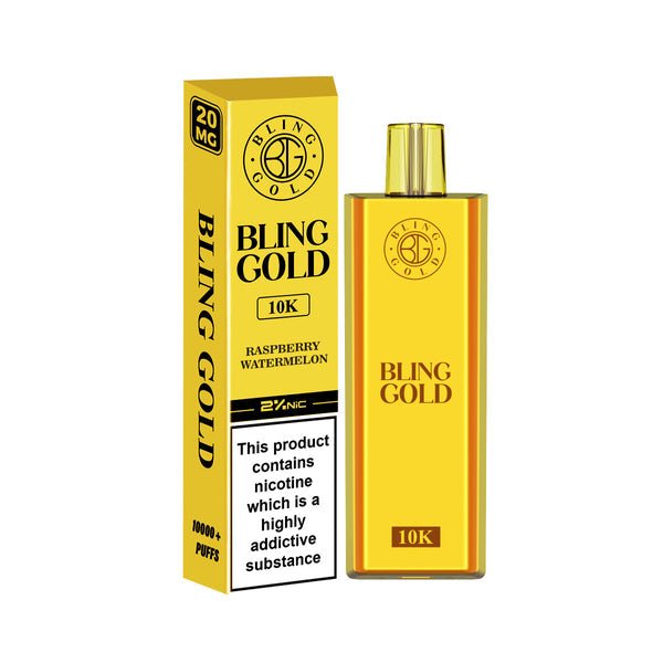 Bling Gold 10000 Disposable Vape Puff Pod Bar Pack of 10 - 79.99 - The Vape Giant Bling Gold 10000 Disposable Vape Puff Pod Bar Pack of 10 - 79.99 - The Vape Giant