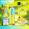 Crystal Prime 7000 Disposable Vape Puff Pod Device Pack of 10 Banana Ice [New]