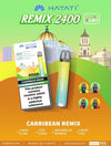 Hayati Remix 2400 Puffs 4 in 1 Vape Pod Kit Box of 5 Carribean Remix