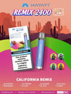 Hayati Remix 2400 Puffs 4 in 1 Vape Pod Kit Box of 5 California Remix