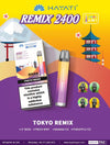 Hayati Remix 2400 Puffs 4 in 1 Vape Pod Kit Box of 5 Tokyo Remix