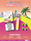 Hayati Remix 2400 Puffs 4 in 1 Vape Pod Kit Box of 5 Miami Remix